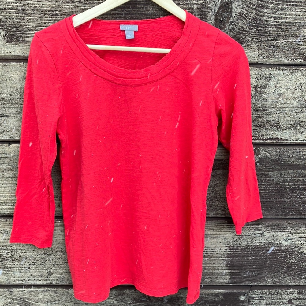 J Jill 3/4 Sleeve Slub Shirt